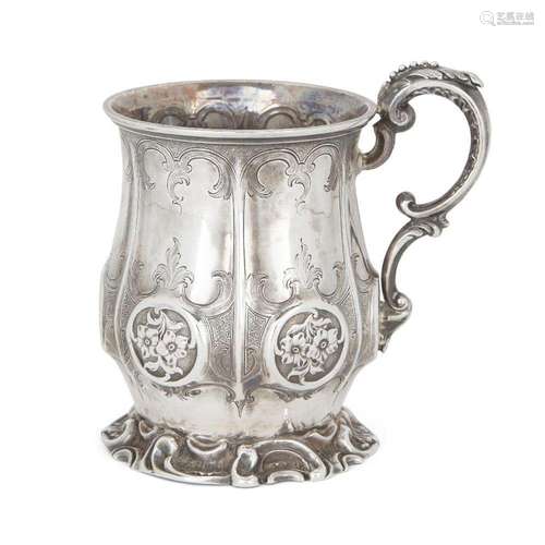 A VICTORIAN SILVER CHRISTENING MUG, LONDON, 1854, JAMES &...