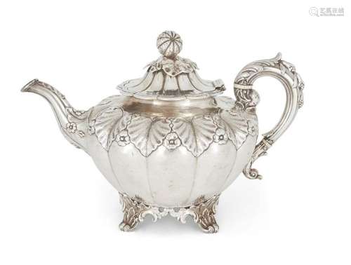 A VICTORIAN SILVER TEAPOT, LONDON, 1860, A. B. SAVORY & ...