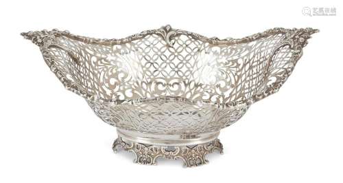 A PIERCED EDWARDIAN SILVER BASKET, CHESTER, 1902, GEORGE NAT...