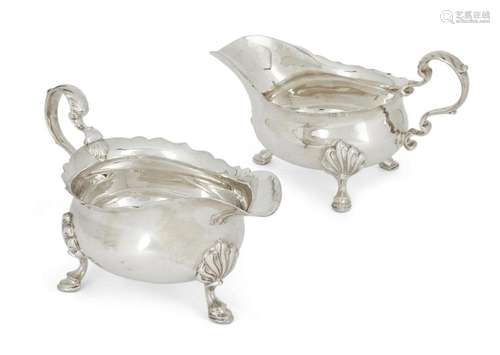 A PAIR OF SILVER SAUCE BOATS, SHEFFIELD, 1936, ATKIN BROTHER...