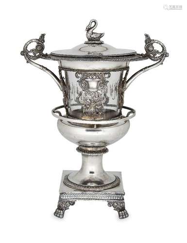 A 19TH CENTURY FRENCH SILVER BONBON DISH OR 'DRAGEOIR...