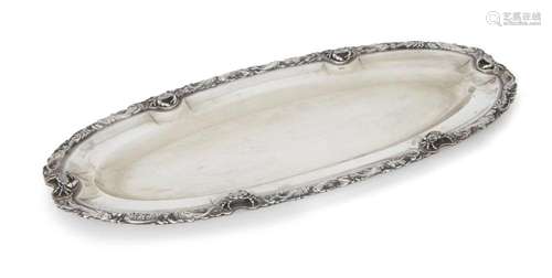 AN OVAL ITALIAN FISH PLATTER WITH DECORATIVE CRAB BORDER, ST...