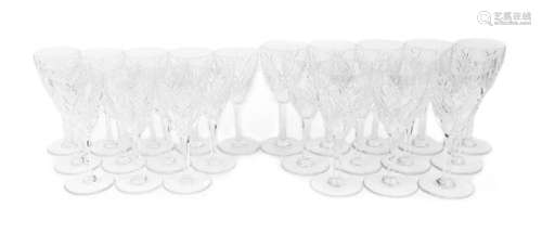 A BACCARAT GLASS PART TABLE-SERVICE, LATE 20TH CENTURY, ACID...