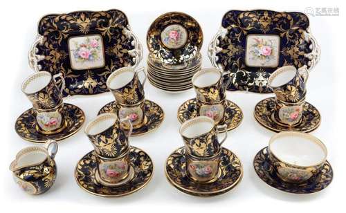 A ROYAL CROWN DERBY PART COFFEE SERVICE, FIRST HALF 20TH CEN...