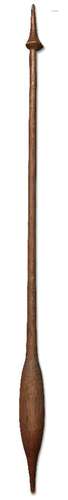 A SOUTH PACIFIC CARVED WOOD THROWING CLUB, LATE 19TH/EARLY 2...