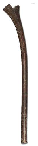 A FIJIAN CARVED WOOD WAR CLUB, LATE 19TH/EARLY 20TH CENTURY,...