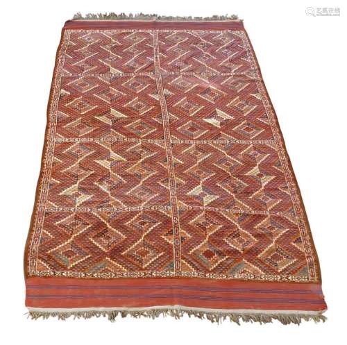 A TURKMAN CARPET, EARLY/MID 20TH CENTURY, ARRANGED AS EIGHT ...