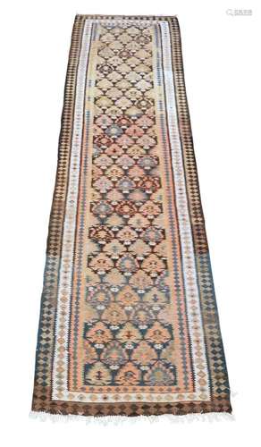 A ZARAND KELIM RUNNER, MID 20TH CENTURY, THE CHARCOAL FIELD ...