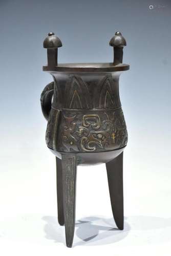 A BRONZE ARCHAISTIC JIA EARLY QING DYNASTY