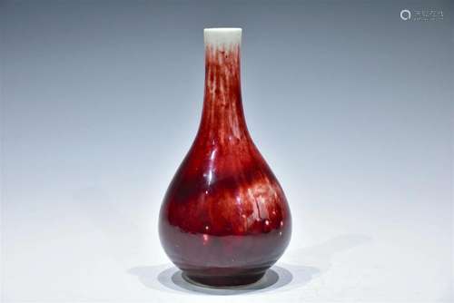 A LANG KILN RED-GLAZE VASE MID-QING DYNASTY