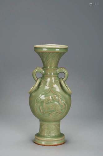 A LONGQUAN CELADON â€œKIRINâ€ VASE SONG DYNASTY