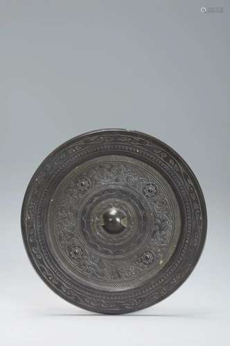 A BRONZE CIRCULAR MIRROR HAN DYNASTY