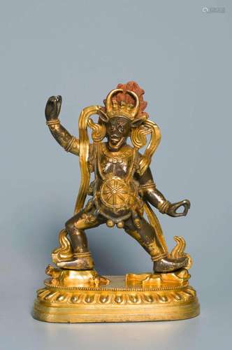 A GILT-COPPER FIGURE OF BUDDHA QING DYNASTY