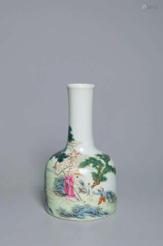 A FAMILLE-ROSE â€œELDERLY AND CHILDRENâ€ VASE QING DYNASTY, ...