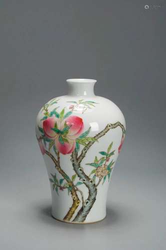 A FAMILLE-ROSE â€œNINE PEACHâ€ MEIPING QING DYNASTY