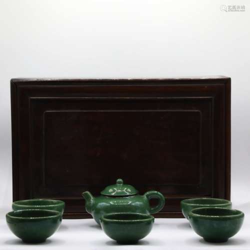 緑釉煎茶器