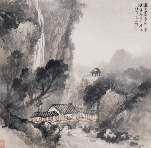 吴石仙 	山水