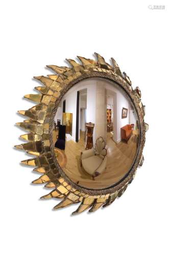 LINE VAUTRIN (1913-1997) Miroir dit " Soleil à pointes ...