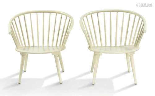 GILLIS LUNDGREN (1929-2016) Paire de fauteuils bas modèle « ...