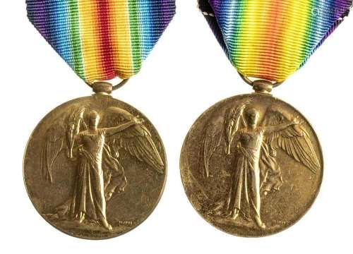 REPUBLIC OF SOUTH AFRICA A LOT OF TWO ALLED VICTORY MEDALS B...