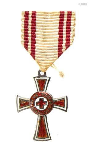 AUSTRIA MINIATURE OF THE ORDER ON THE MERIT OF RED CROSS SIL...