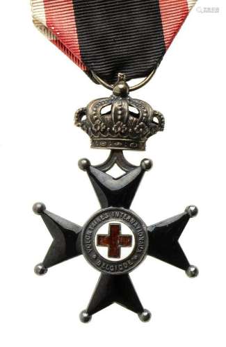 BELGIUM BLACK CROSS OF THE RED CROSS VERY SMALL DAMAGES ON T...