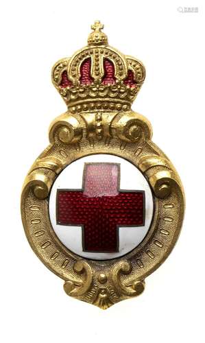 BULGARIA, KINGDOM A RED CROSS BADGE FOR THE BALCANIC WARS BR...