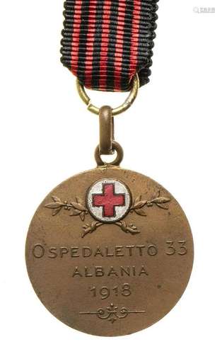 ITALY, KINGDOM A COMEMORATIVE MEDAL, ITALIAN HOSPITAL IN ALB...