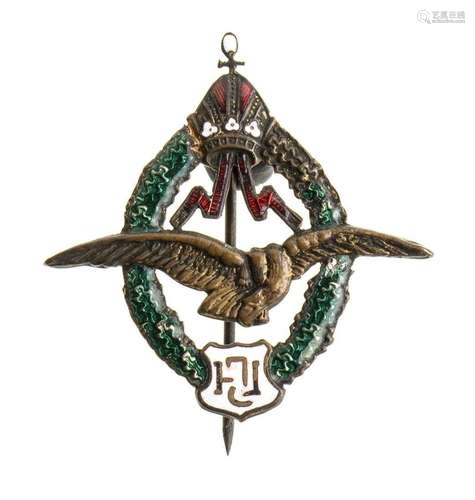 AUSTRIA-HUNGARY A MINIATURE OF A PILOTâ€™S BADGE GILT BRONZE...