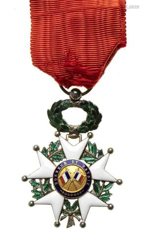 FRANCE ORDER OF THE HONORâ€™S LEGION OFFICERâ€™S BADGE SILVE...