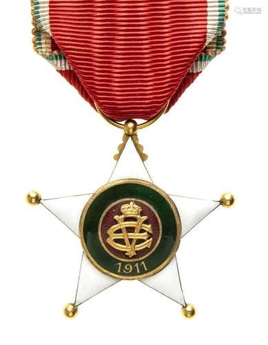 ITALY, KINGDOM ORDER OF THE COLONIAL STAR, KNIGHT GOLD, 40X4...