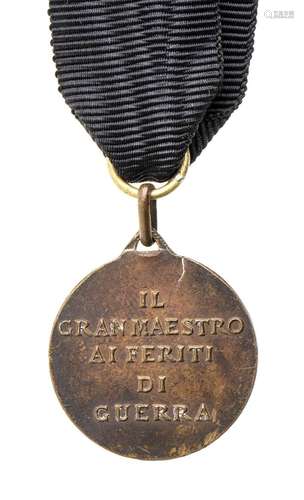 ITALY, KINGDOM SMOM MEDAL BRONZE, ENAMELS, 24.3 MM IL GRAN M...