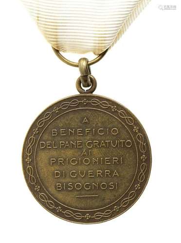 ITALY, KINGDOM MEDAL FOR THE BENEFIT OF PRISONERS OF WAR BRO...