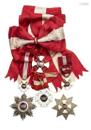 ITALY, KINGDOM ORDER OF THE ITALIAN CROWN SILVER, GOLD, ENAM...