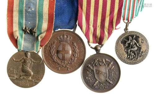 ITALY, KINGDOM LOT OF FOUR MEDALS BRONZE LOT OF FOUR MEDALS,...