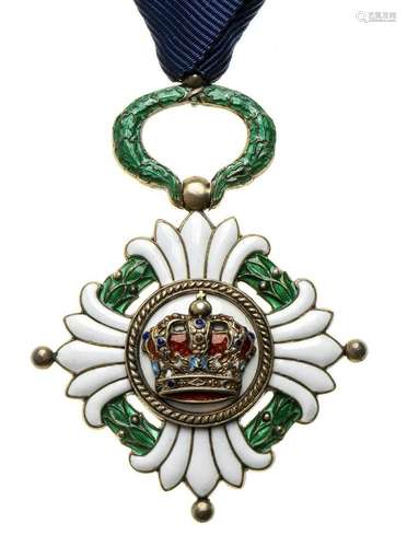 YUGOSLAVIA AN ORDER OF THE YUGOSLAVIAN CROWN, KNIGHT CROSS S...