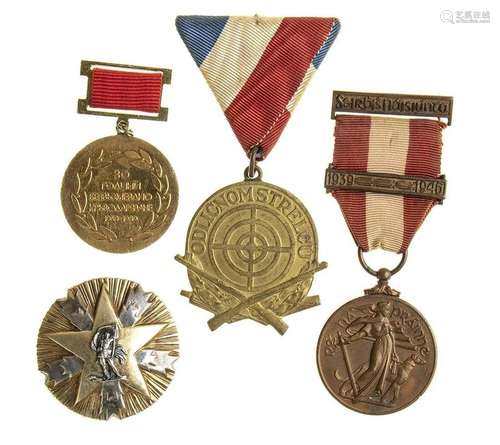 YUGOSLAVIA A LOT OF THREE MEDALS AND AN ORDER SILVER, BRONZE...