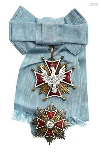 POLAND ORDER OF THE WHITE EAGLE, GREAT CROSS, C. 1950S COPPE...