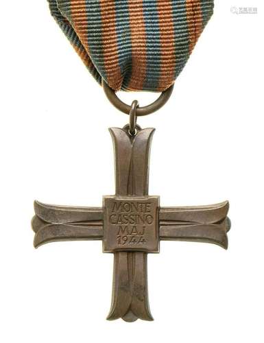 POLAND CROSS OF MONTE CASSINO BRONZE, 41 MM CROSS OF THE POL...