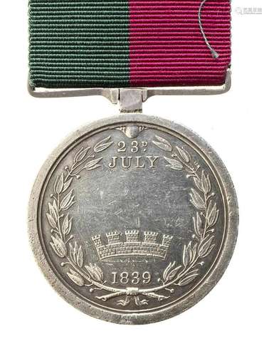 UNITED KINGDOM MEDAL FOR THE BATTLE OF GUNZEE SILVER, 37,5 M...