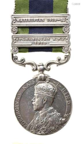 UNITED KINGDOM IGS MEDAL SILVER, 36 MM INDIA GENERAL SERVICE...