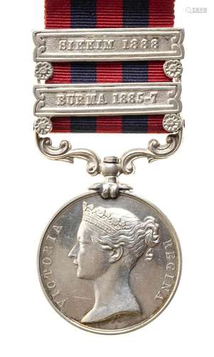 UNITED KINGDOM IGS MEDAL SILVER, 36 MM MEDAL OF SERVICE IN I...