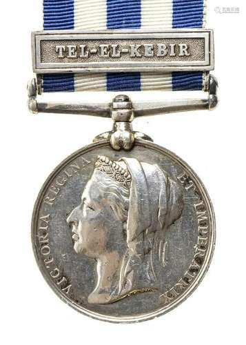 UNITED KINGDOM AN 1882 EGYPT CAMPAIGN MEDAL ONE CLASP SILVER...