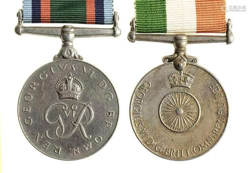 UNITED KINGDOM LOT OF TWO MEDALS FOR THE INDEPENDENCE OF IND...