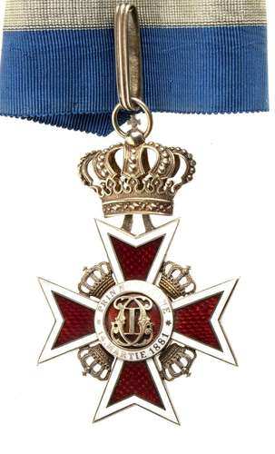 ROMANIA ORDER OF THE CROWN, III CLASS GILT SILVER, 47X70 MM ...