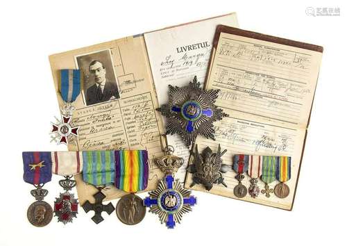 ROMANIA, KINGDOM LOT OF DECORATIONS, MEDALS AND DOCUMENTS OF...