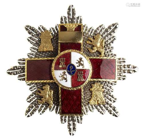 SPAIN, FRANCO PERIOD CRUZ ROJA MERITO MILITAR SILVER, ENAMEL...