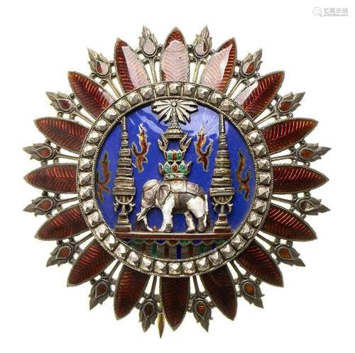 THAILAND ORDER OF THE WHITE ELEPHANT, GRAND CROSS BREAST BAD...