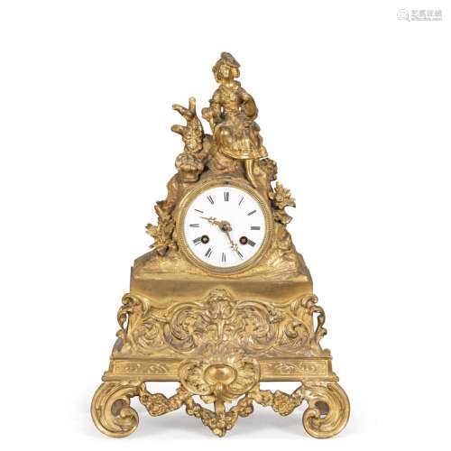 Gilded bronze Table clock