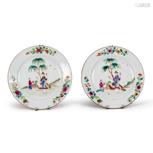 Pair of porcelain plates